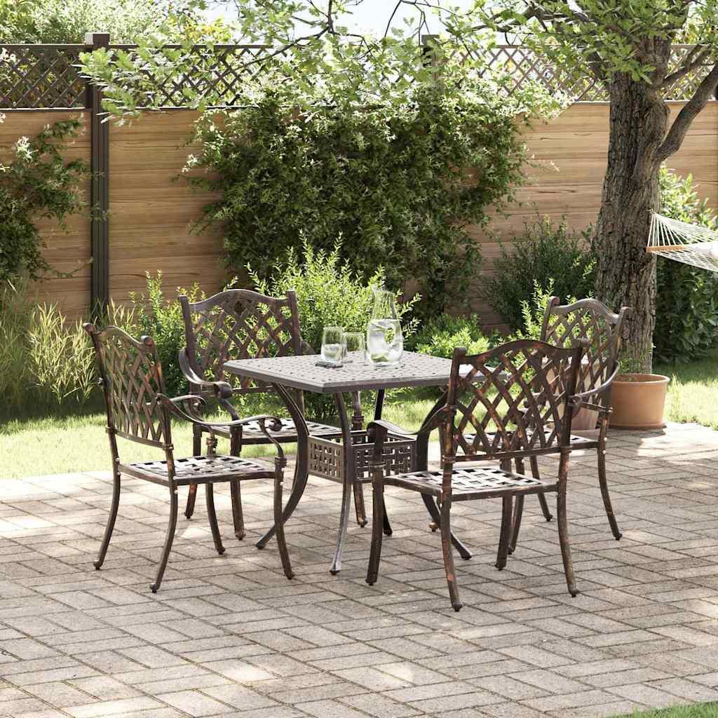 Havebord sæt 5 stk Bronze Gustt aluminium billede