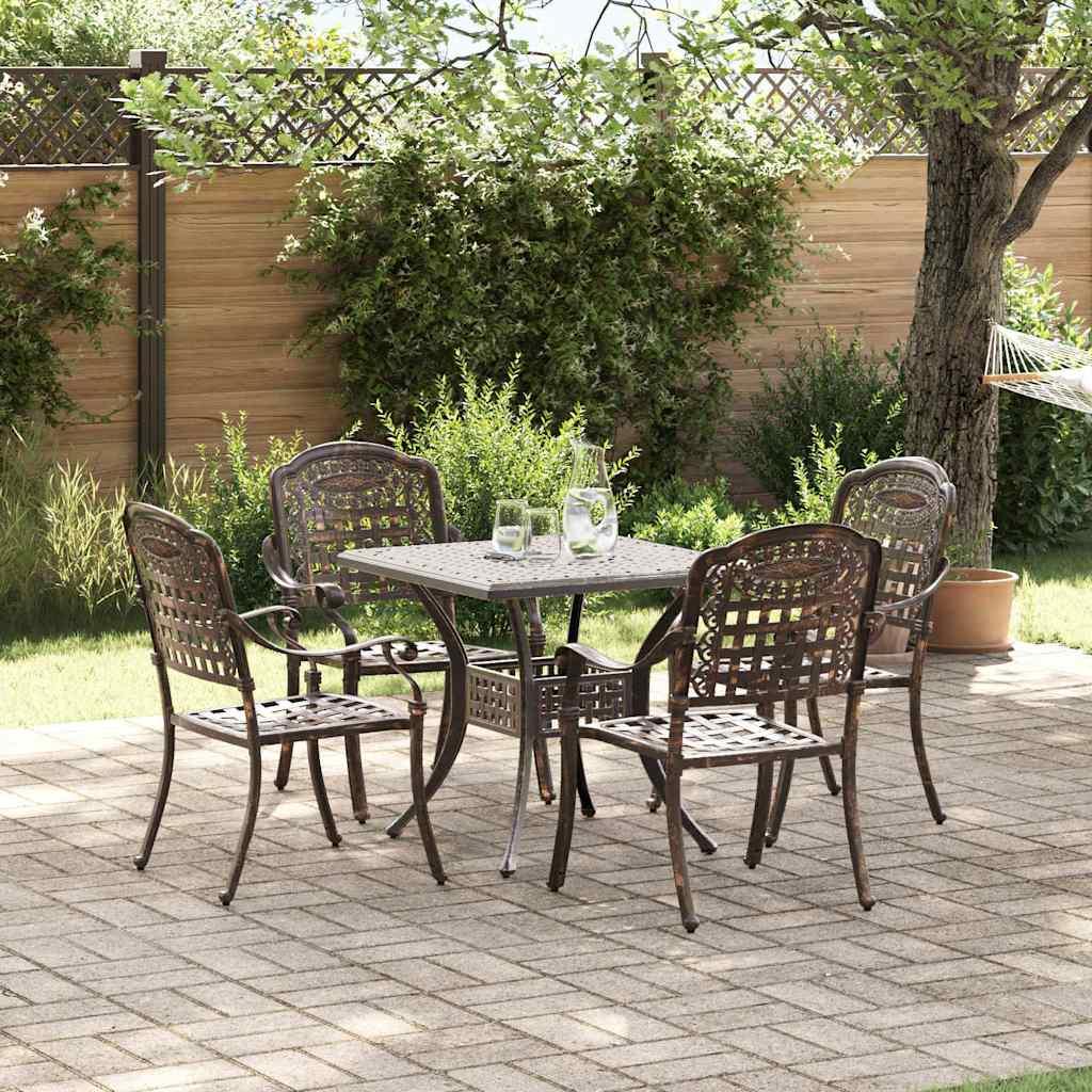 Havebord sæt 3 stk Bronze Gustt aluminium billede