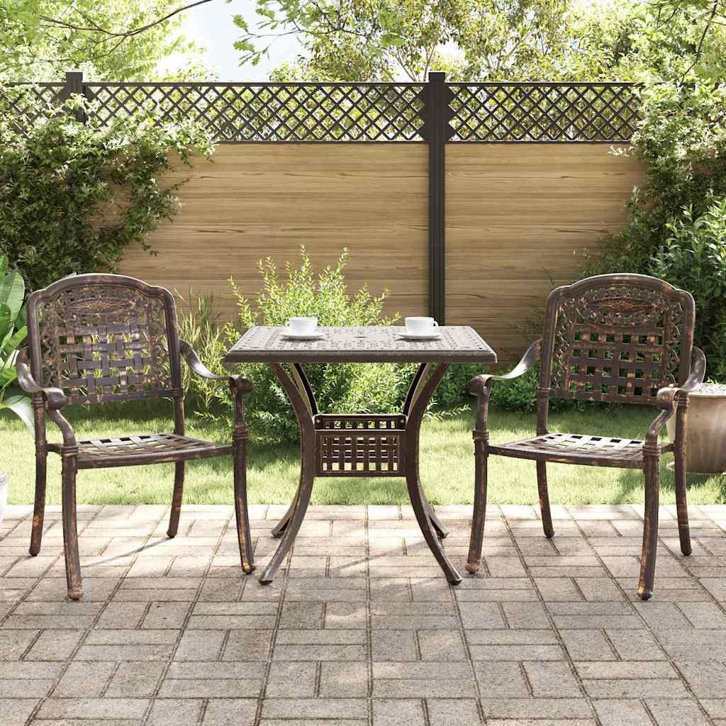 Havebord sæt 3 stk Bronze Gustt aluminium billede