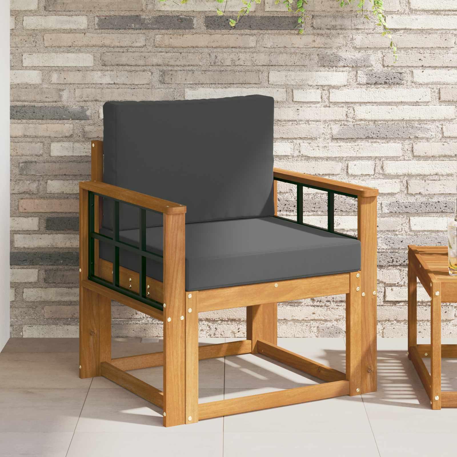 Udendørs sofa Soli Akacietræ og polyester Naturfarvet billede