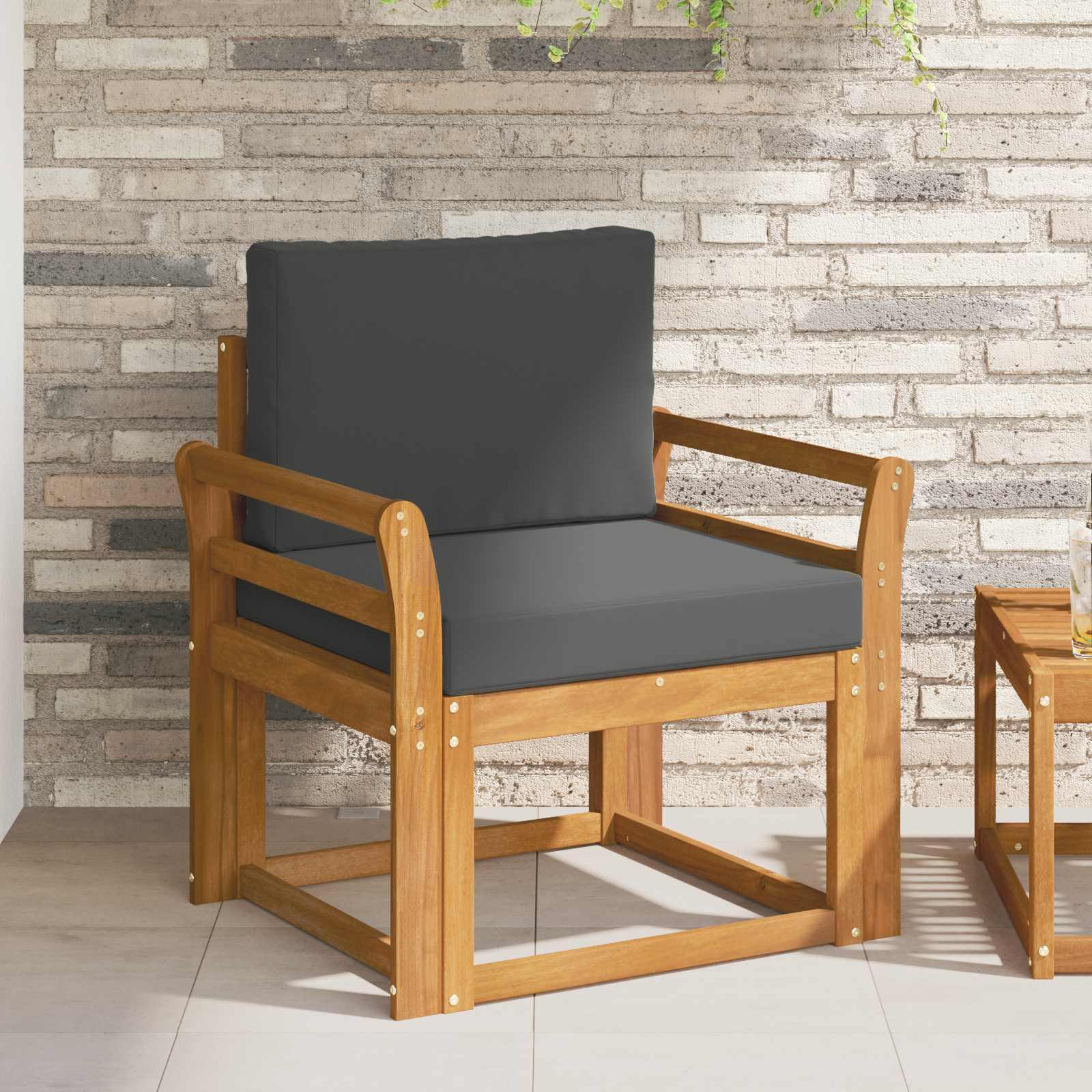 Udendørs sofa Soli Akacietræ og polyester Naturfarvet billede