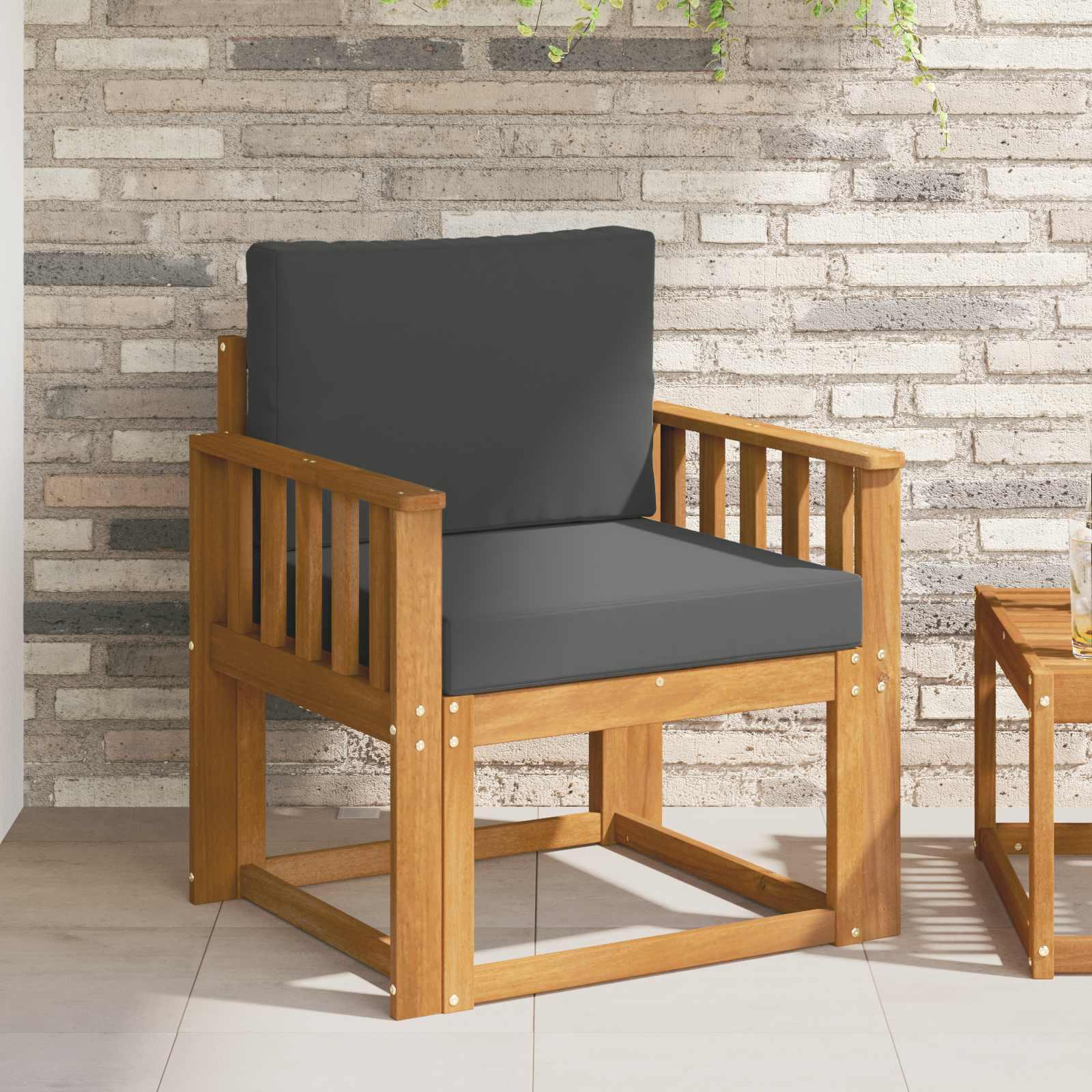 Udendørs sofa Soli Akacietræ og polyester Naturfarvet billede