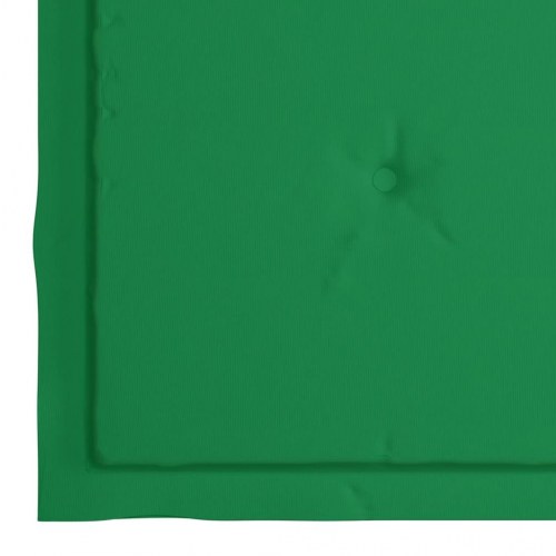 Foldbare havestole - 8 stk. med grønne hynder i massivt teaktræ