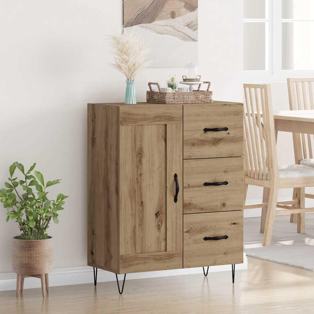 Med skuffe artisan eg 69.5 x 34 x 90 cm Konstrueret træ billede