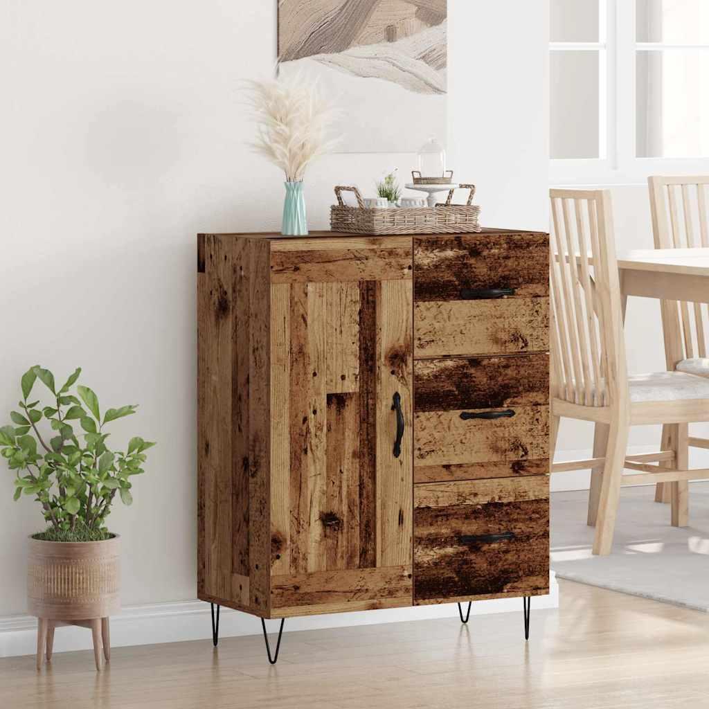 Med skuffe Gammelt træ 69.5 x 34 x 90 cm Konstrueret træ billede