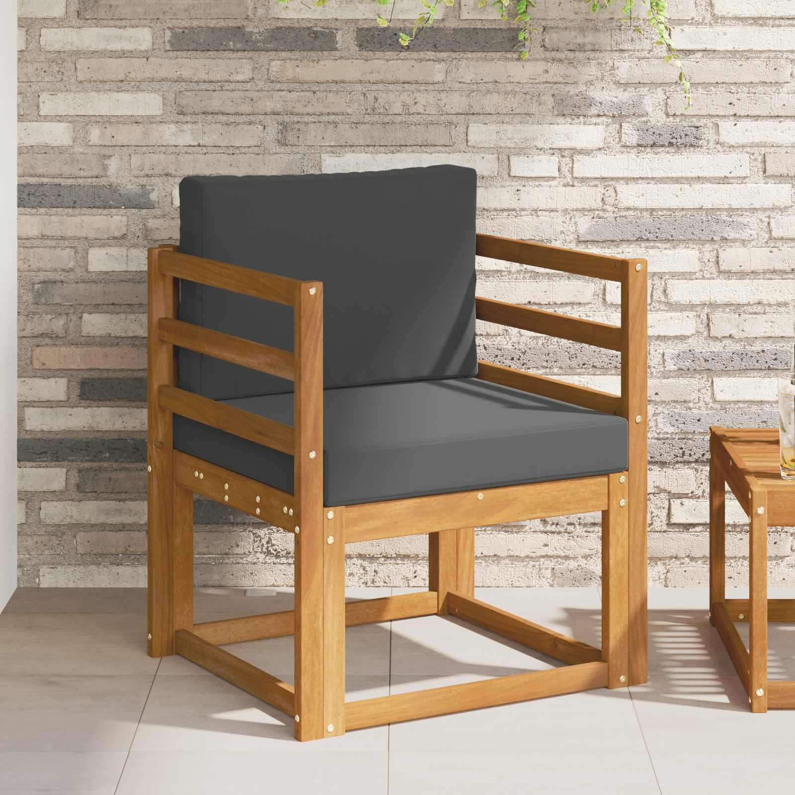 Udendørs sofa Soli Akacietræ og polyester Naturfarvet billede
