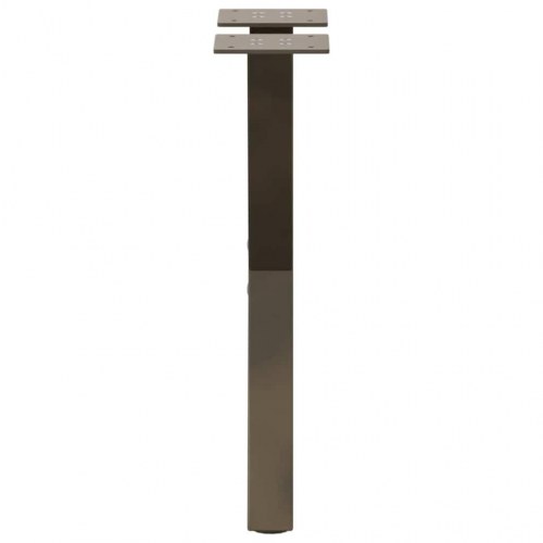 Sofabordsben X-formet - 2 stk. i naturstål, 38 × (42-43) cm