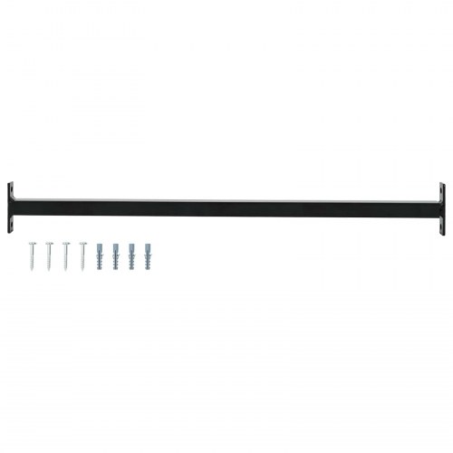 Justerbar vinduessikkerhedsbar Sort 710 -1200 mm Stål