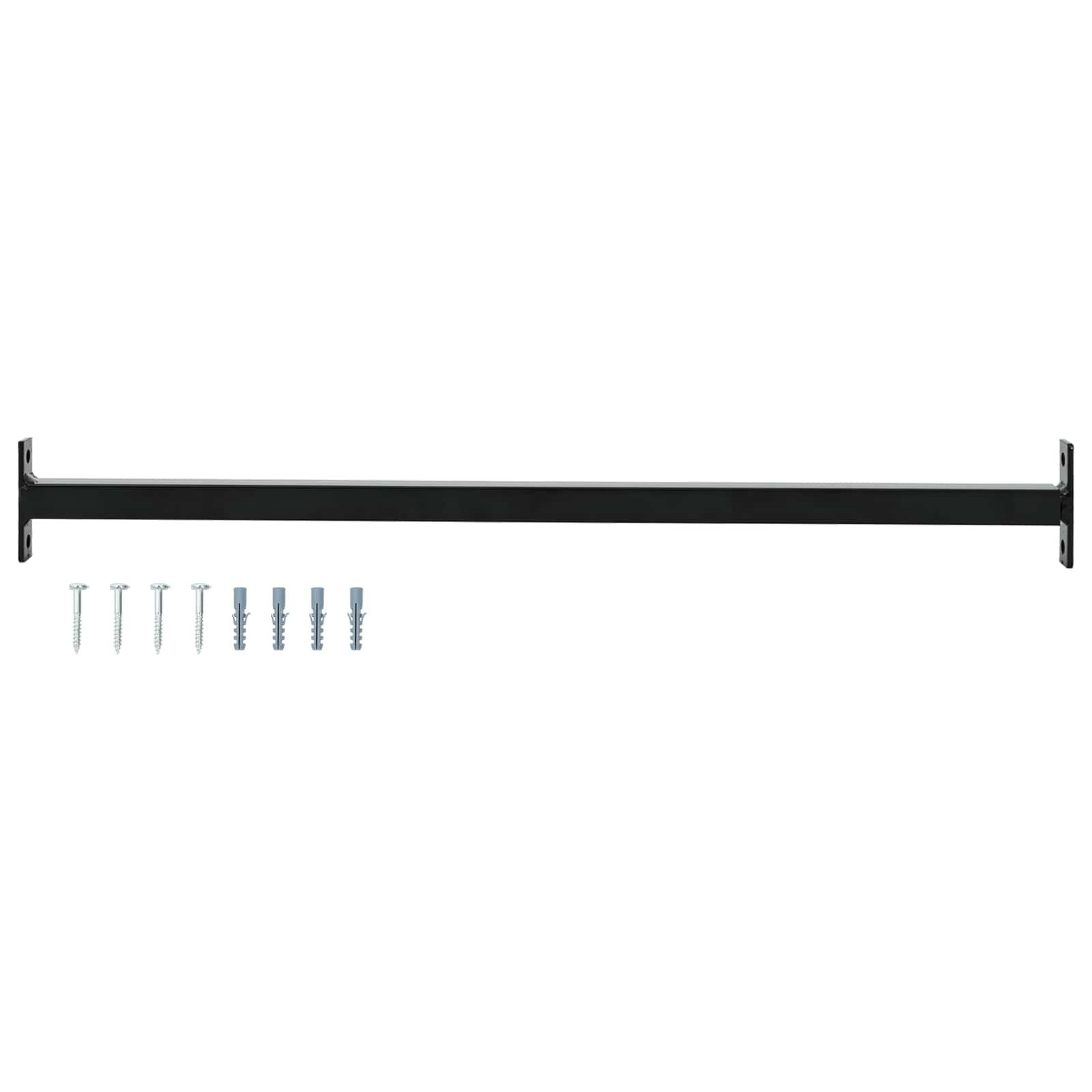 Justerbar vinduessikkerhedsbar Sort 710 -1200 mm Stål billede