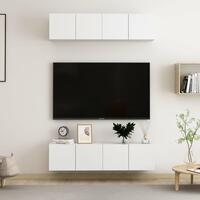 Tv-borde 4 stk. 60x30x30 cm konstrueret træ hvid