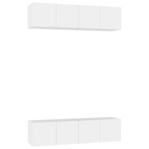 Tv-borde 4 stk. 60x30x30 cm konstrueret træ hvid