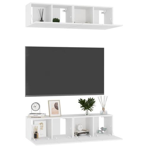 Tv-borde 4 stk. 60x30x30 cm konstrueret træ hvid