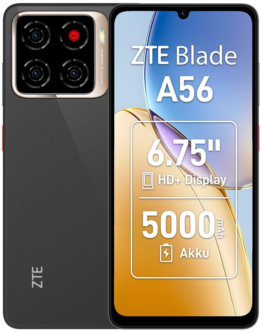 ZTE Blade A56 6,75" 4/128 GB 4G - Sort smartphone billede