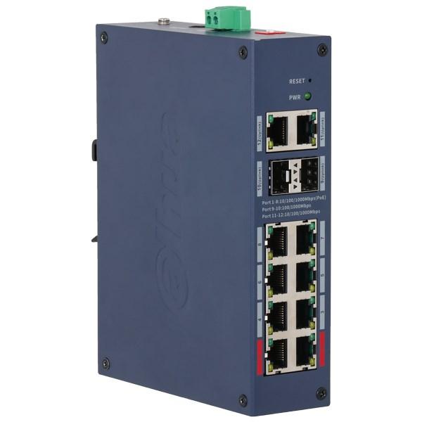 Dahua CHS4212-8GT-110 industriel PoE-switch - 8 porte + SFP, administrerbar