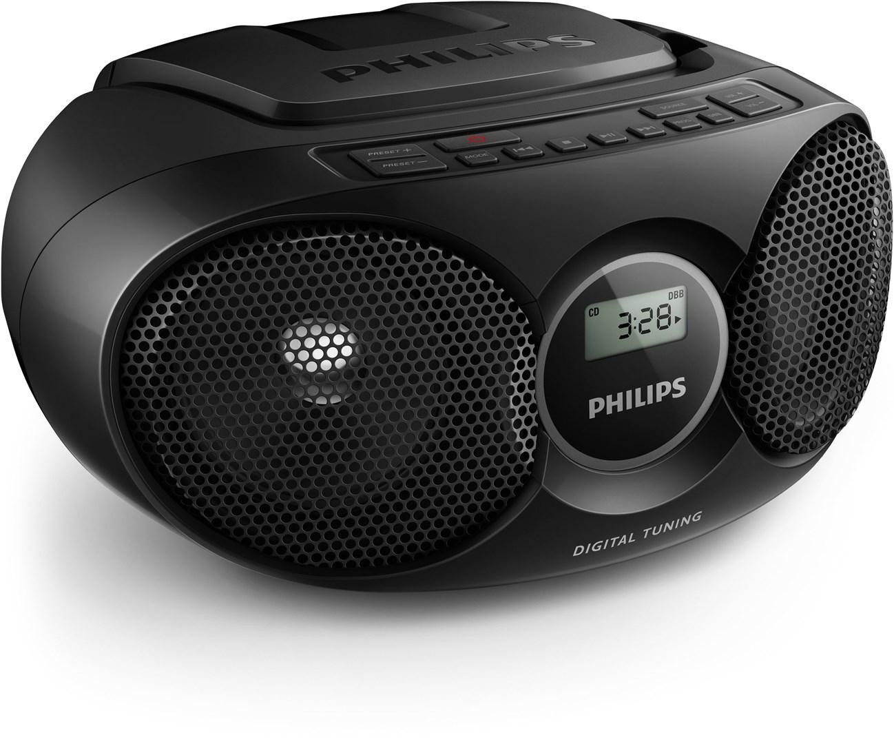 Philips CD Soundmachine AZ215B/12 boombox med CD-afspiller og FM-radio - sort