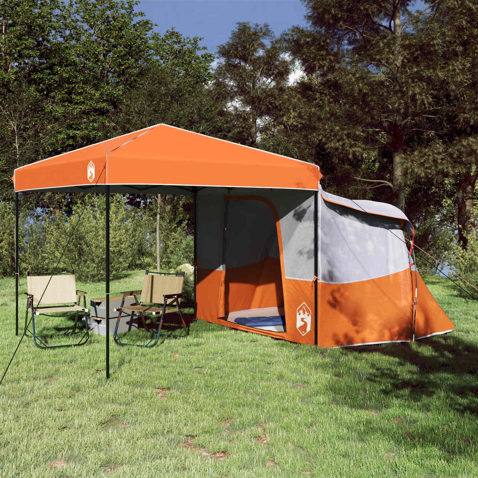 Camping Telt Sæt med tag 2 stk Orange Taffeta og Stof billede