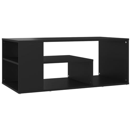 Sofabord 100x50x40 cm konstrueret træ sort