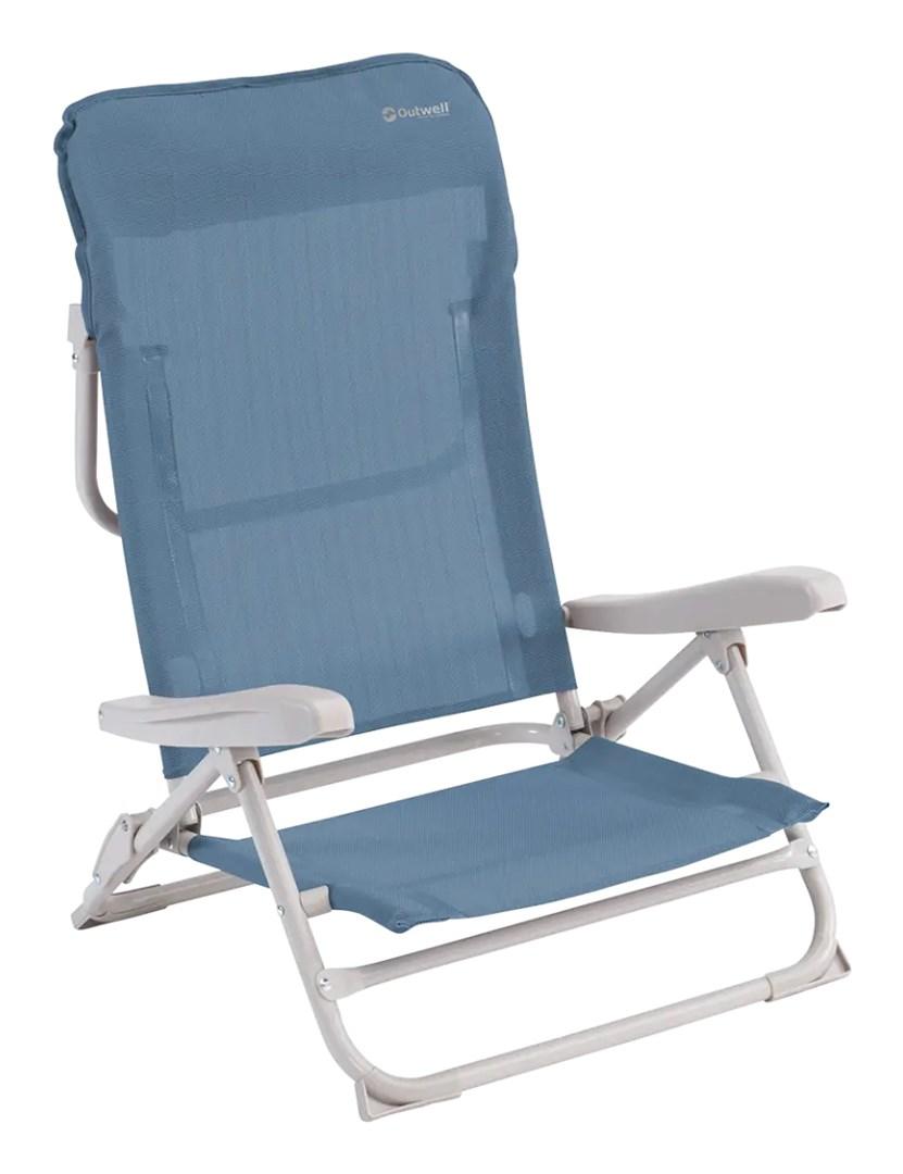 Outwell campingstol - blå, 2 ben, foldbar (120 kg) billede