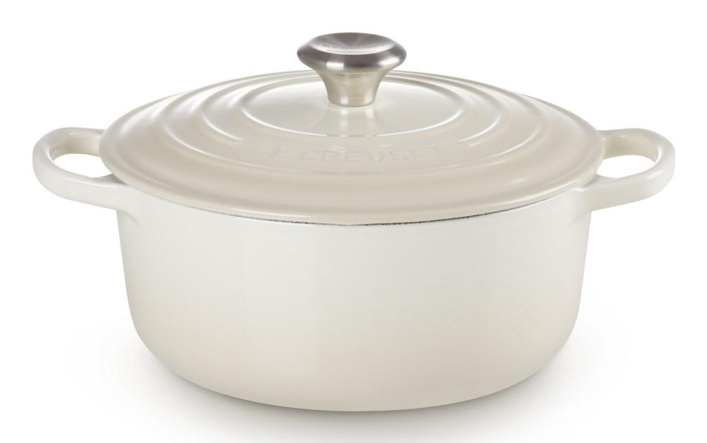 Le Creuset støbejernsgryde med låg 2,4 l - Hvid billede