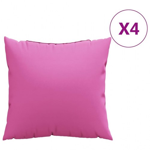 Scatter puder - ensfarvet sæt á 4, lyserød, 50 × 50 cm i polyester