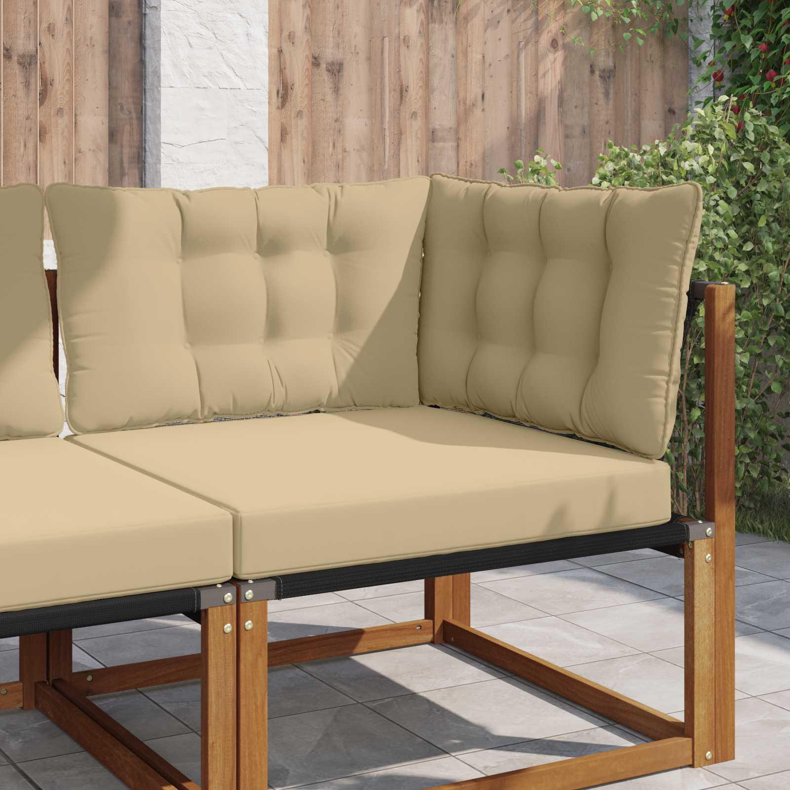Udendørs Sofa Pude 3 stk Beige Polyester billede