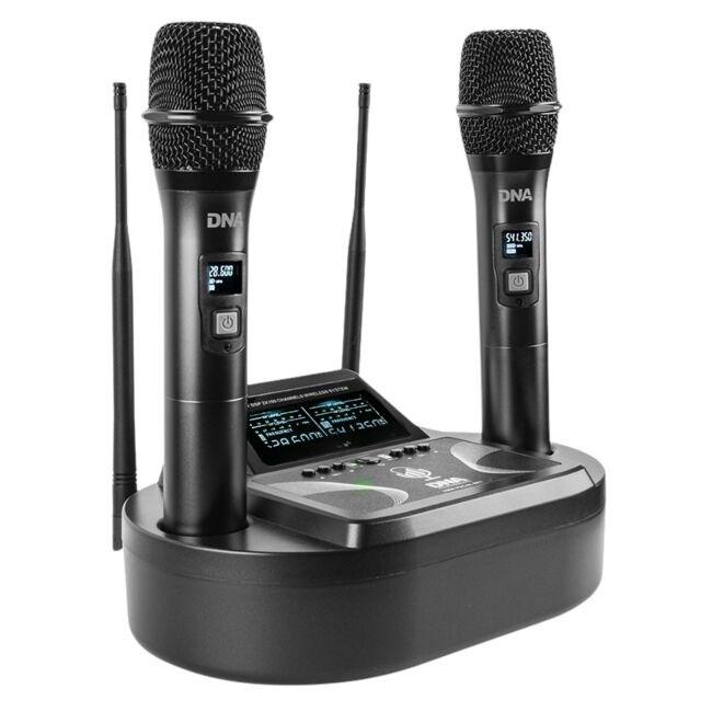 DNA Professional UMA Vocal Set – trådløst mikrofonsæt med 2 håndholdte og modtager med ladestation billede