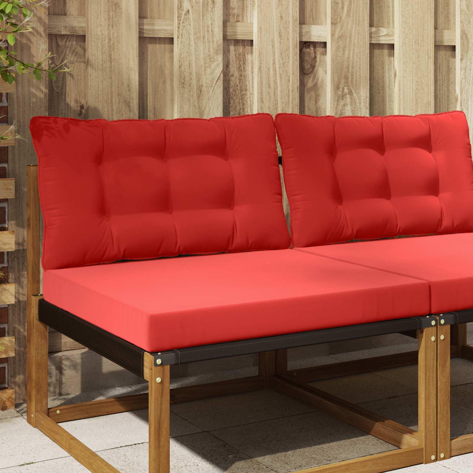 Udendørs Sofa Pude 2 stk Rød Polyester billede