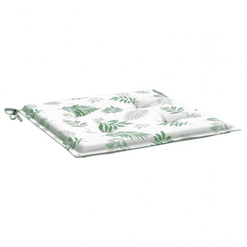 Hynder til havestol - 2 stk. 50×50×4 cm i oxfordstof med bladmønster