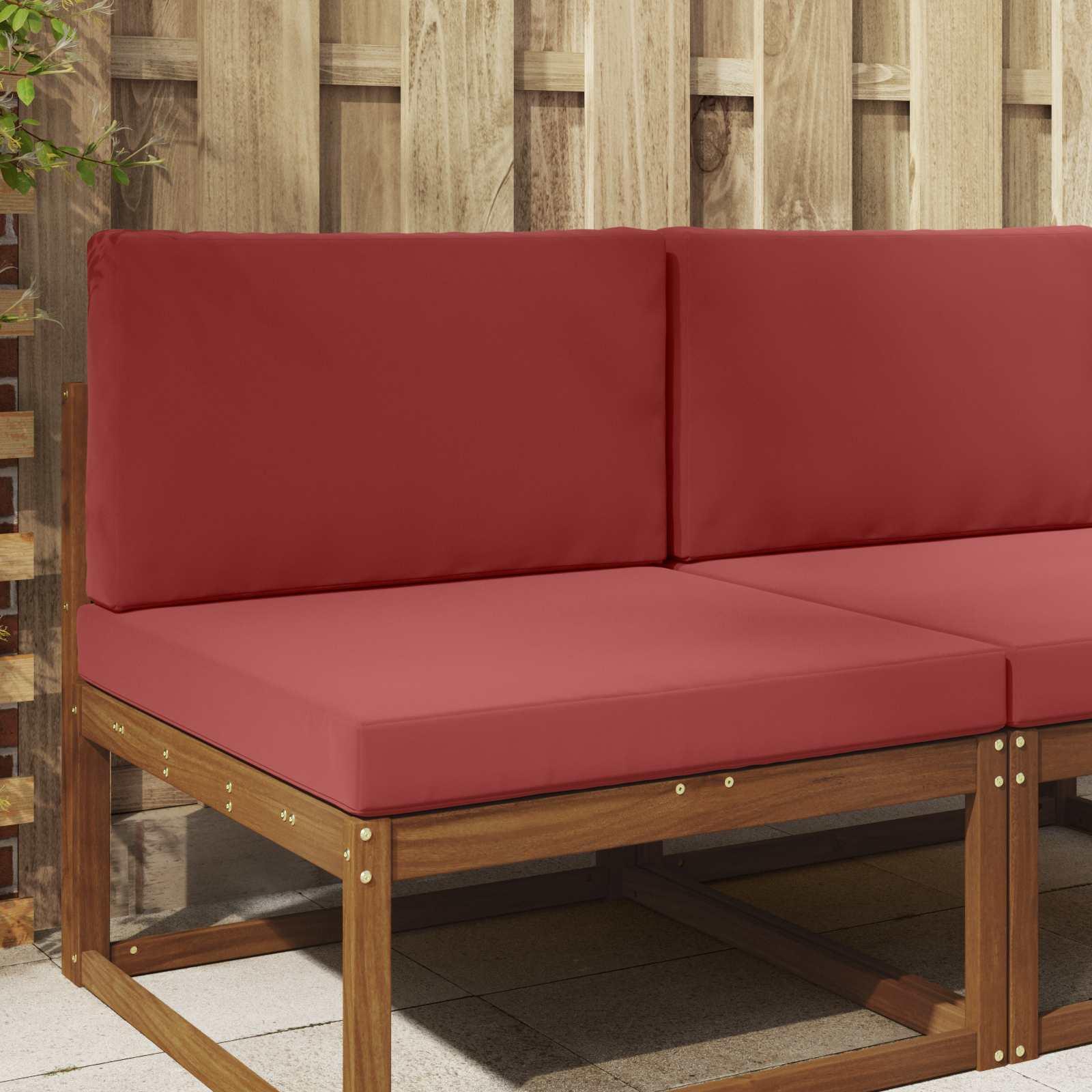 Udendørs Sofa Pude 2 stk Vinrød Polyester billede