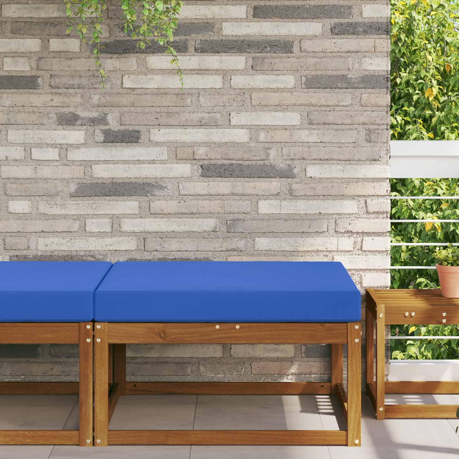 Udendørs sofa- og stolehynde - turkis 80 × 80 × 8 cm i polyester billede