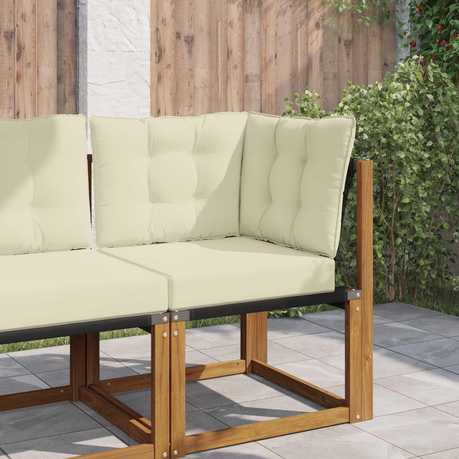 Udendørs Sofa Pude 3 stk Creme Polyester billede