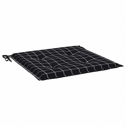 Hynder til havestol - 4 stk. 40 × 40 × 4 cm, oxfordstof, ternet sort