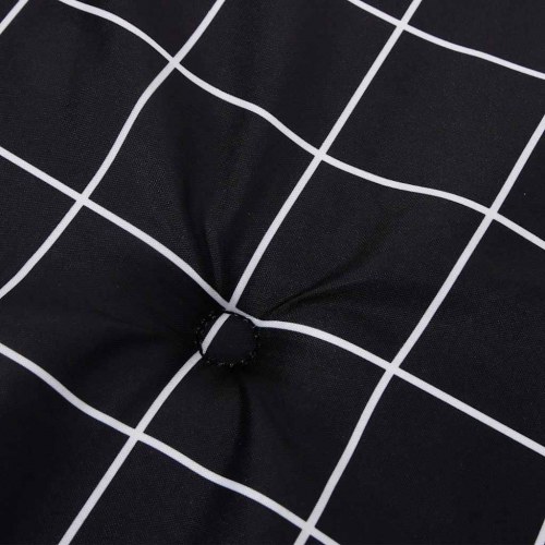 Hynder til havestol - 4 stk. 40 × 40 × 4 cm, oxfordstof, ternet sort