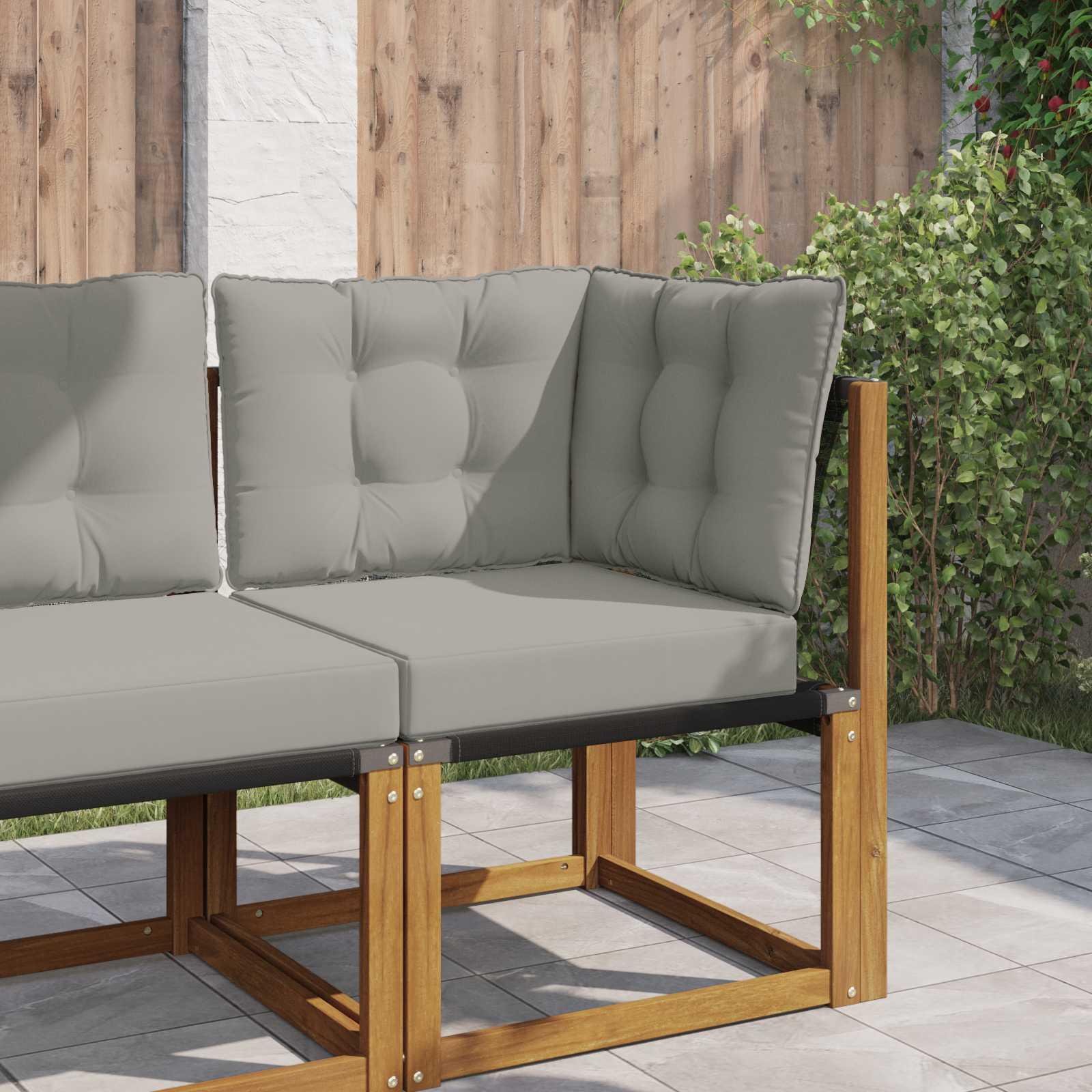 Udendørs Sofa Pude 3 stk Grå Polyester billede