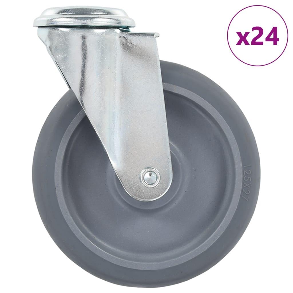 Drejehjul med bolthul 24 stk. 125 mm billede