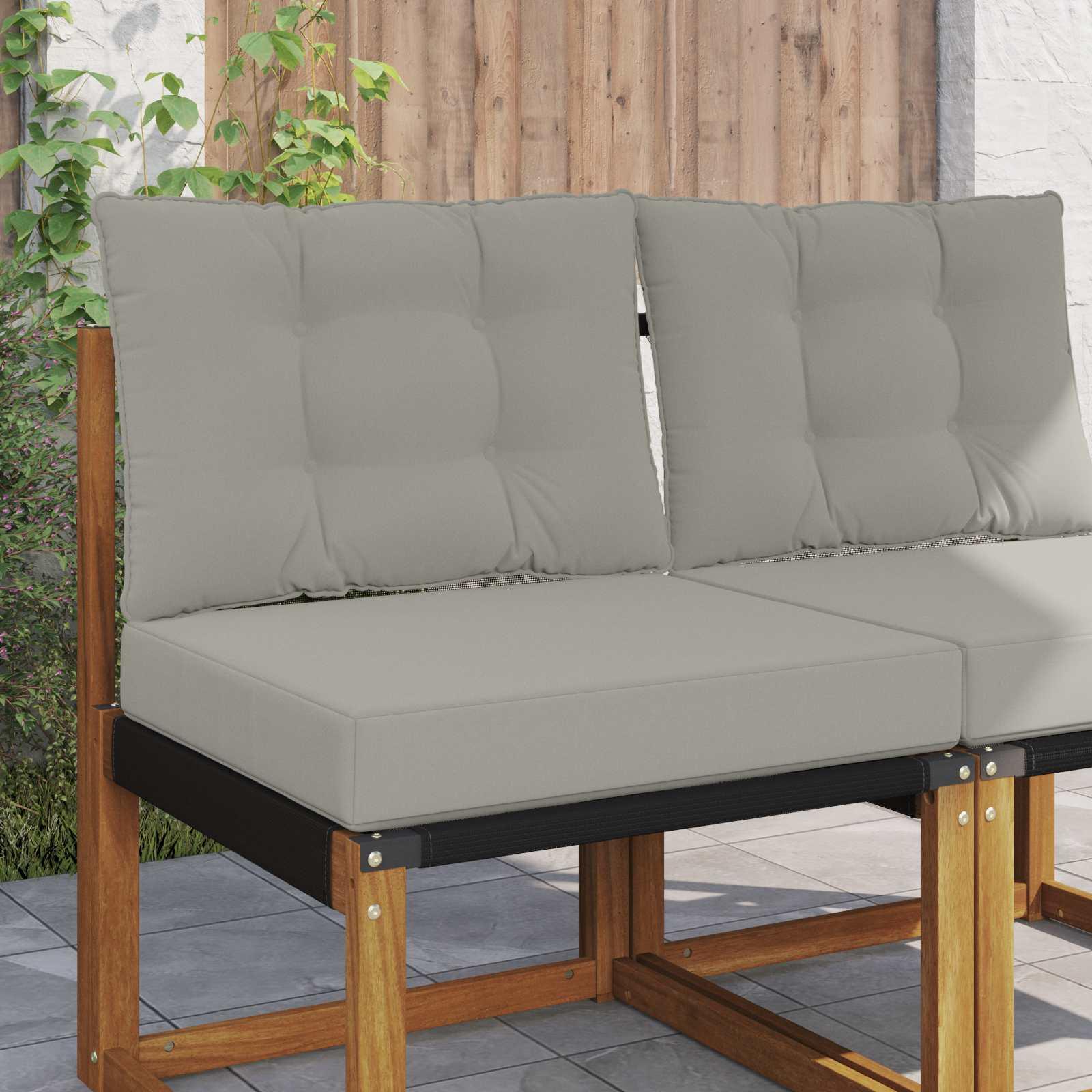Udendørs Sofa Pude 2 stk Grå Polyester billede