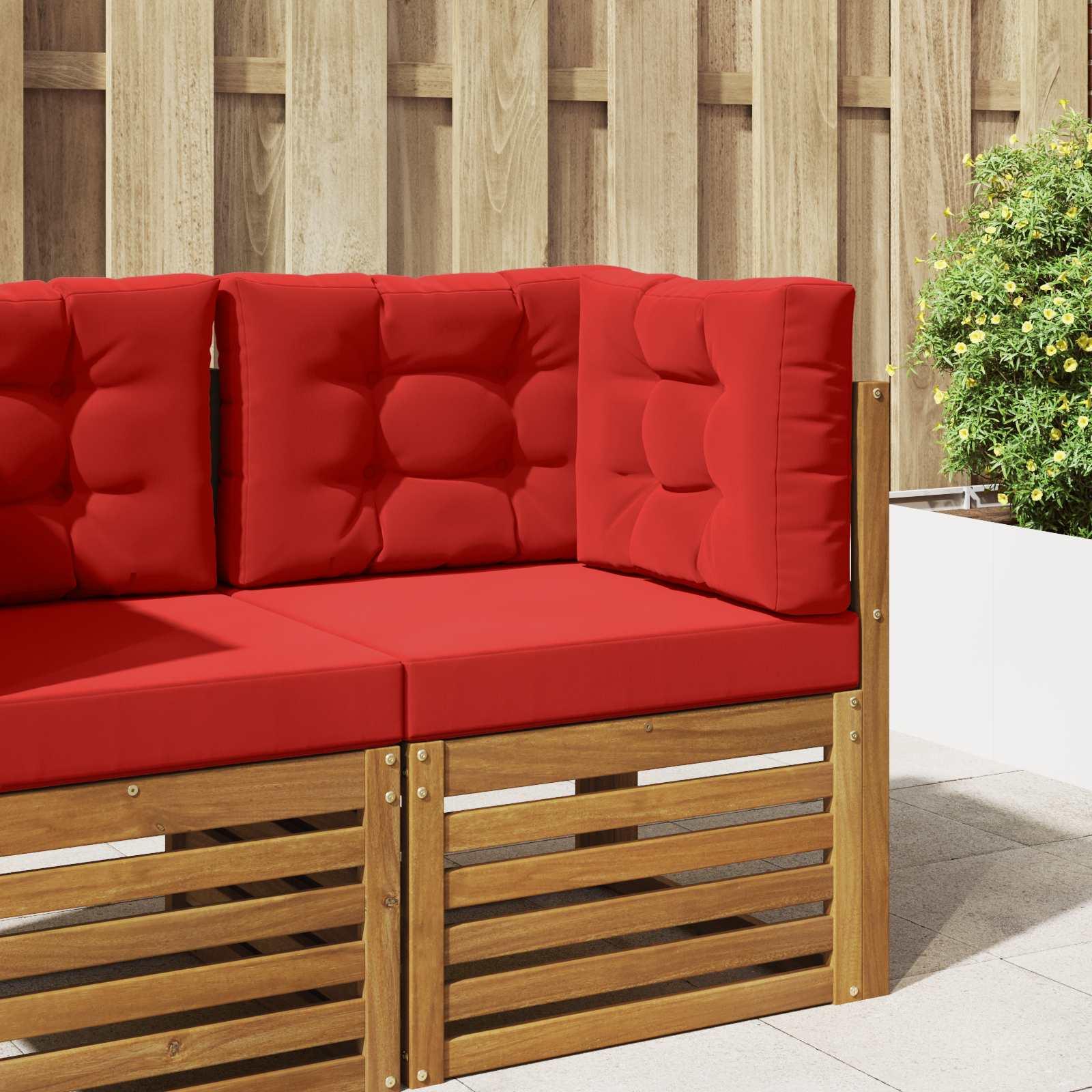 Udendørs Sofa Pude 3 stk Rød Polyester billede