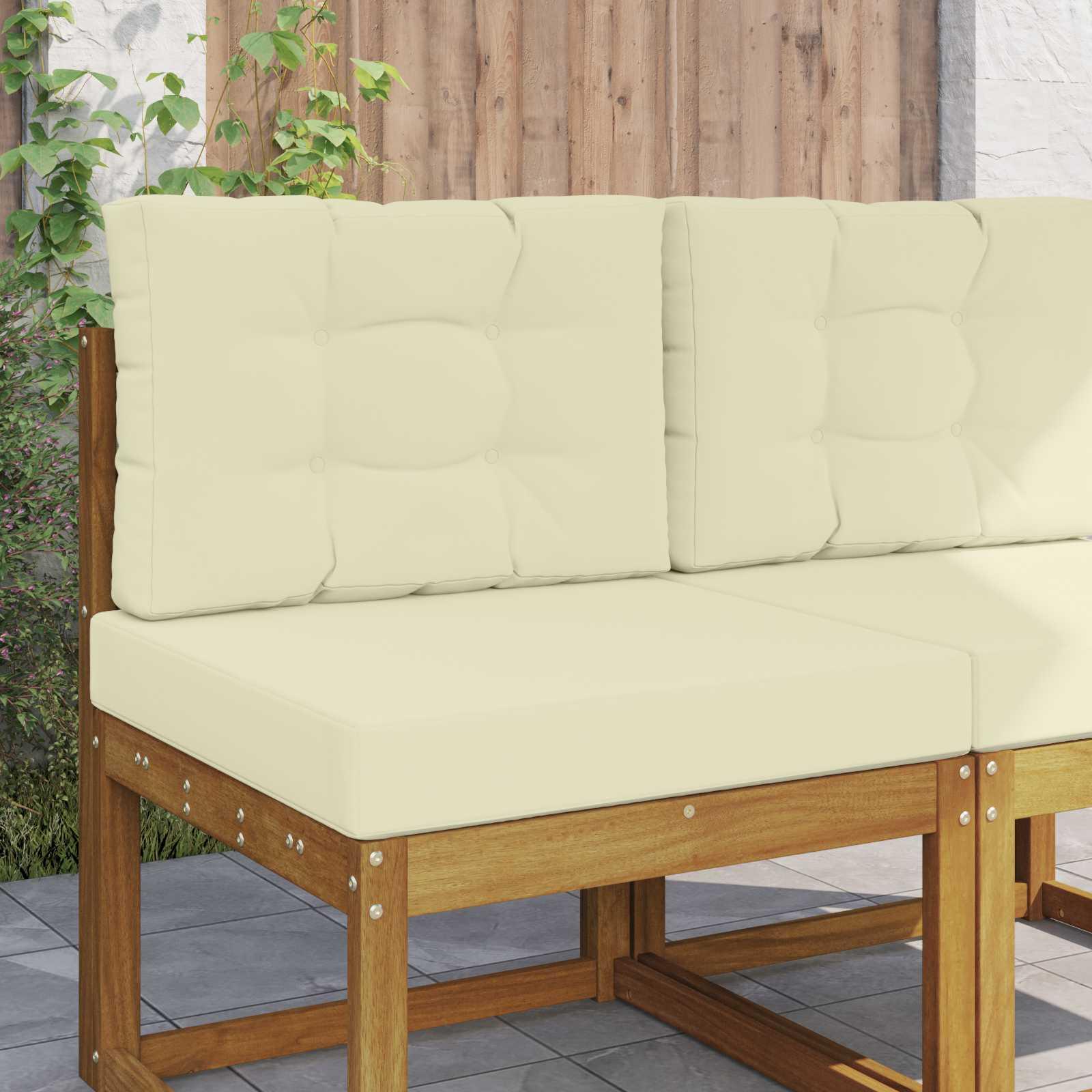 Udendørs Sofa Pude 2 stk Creme Polyester billede