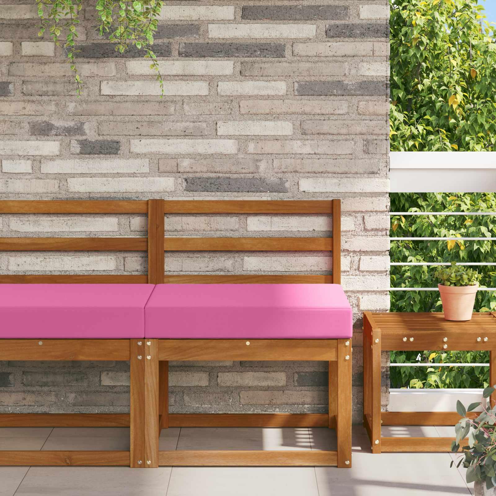 Udendørs Sofa Pude Lyserød 60 x 60 x 8 cm Polyester billede
