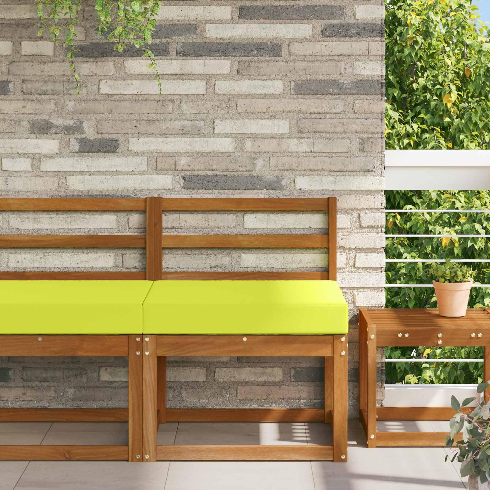 Udendørs Sofa Pude Grøn 60 x 60 x 8 cm Polyester billede