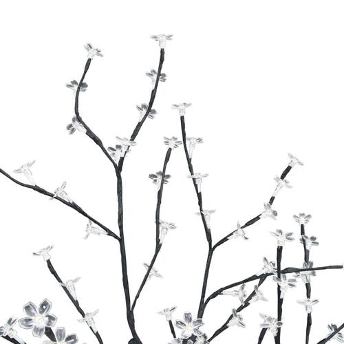 Juletræ 128 LED'er varmt hvidt lys kirsebærblomst 120 cm