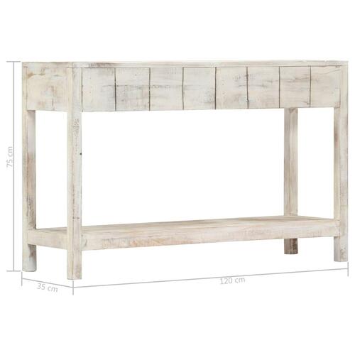 Konsolbord 120 x 35 x 75 cm massivt mangotræ