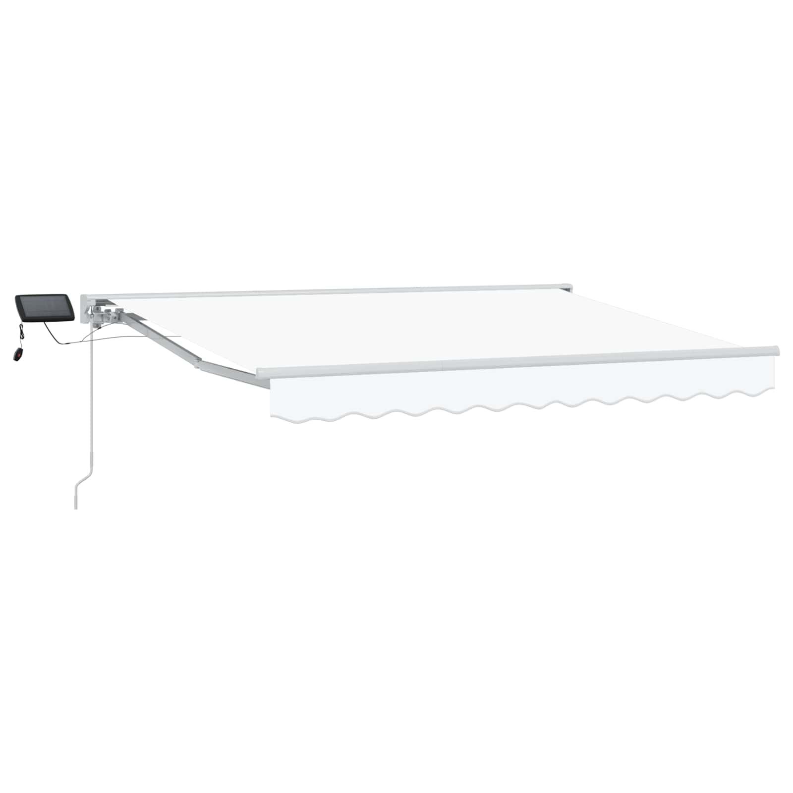 Manuel markise-ramme med LED-lys Hvid 3 x 2,5 m billede