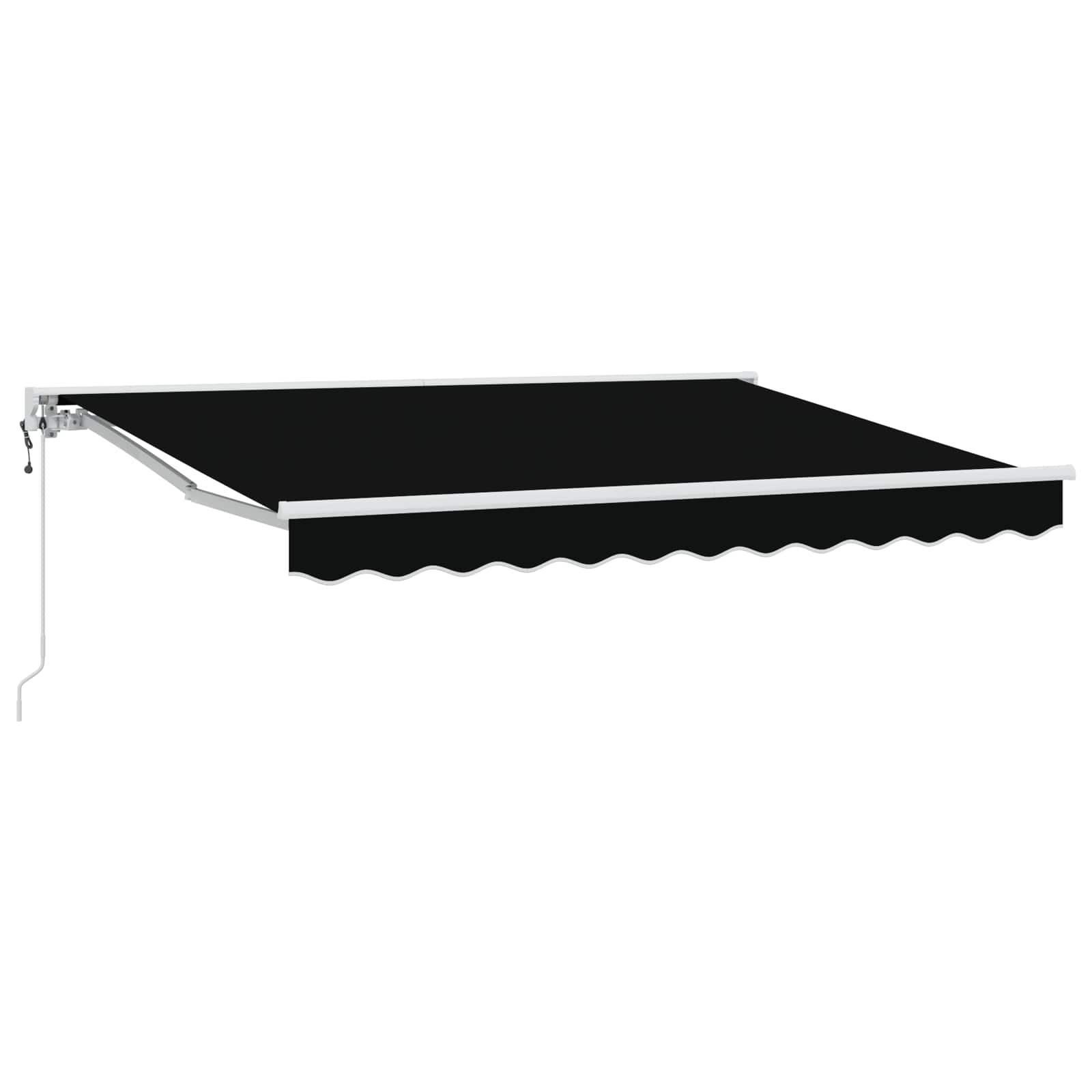 Elektrisk Utrækkelig Markise Sort 3,5 x 2,5 m billede