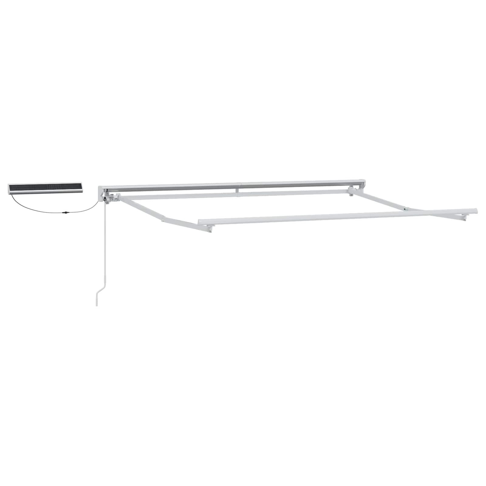 Elektrisk Utrækkelig Markiseramme Hvid 3,5 x 2,5 m Stål billede