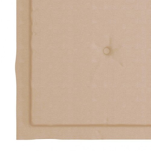 Havestole i massivt teak - 2 stk. med beige hynder, foldbare