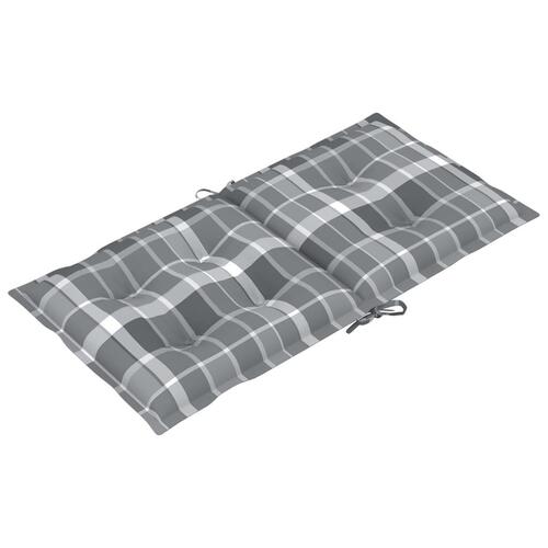 Hynder til havestol 4 stk. 100x50x7 cm gråternet mønster