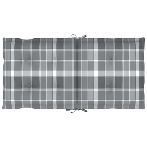 Hynder til havestol 4 stk. 100x50x7 cm gråternet mønster