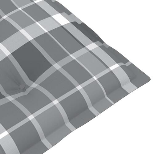 Hynder til havestol 4 stk. 100x50x7 cm gråternet mønster