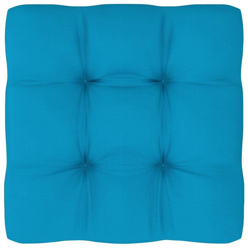 Pallehynde 60x60x12 cm stof blå